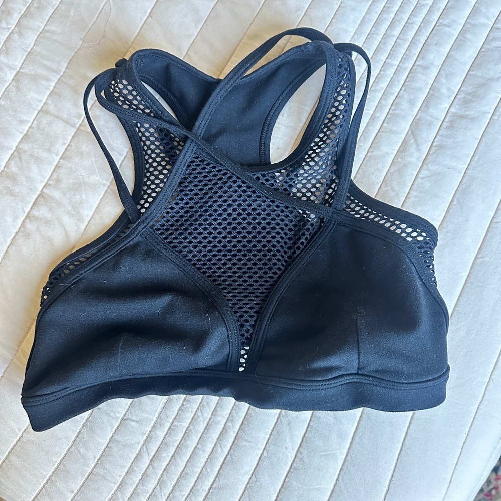 Bombshell Sportswear Black Mesh Sports Bra